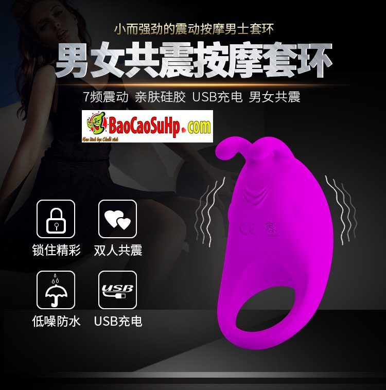 Vòng Dương Vật Rung Prettylove Patty Gọn Mạnh Kích Thích Sung Sướng