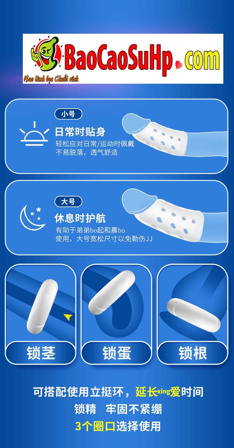 Bộ vòng đeo kéo dài quan hệ Bots Ring tăng khoái cảm bền lâu