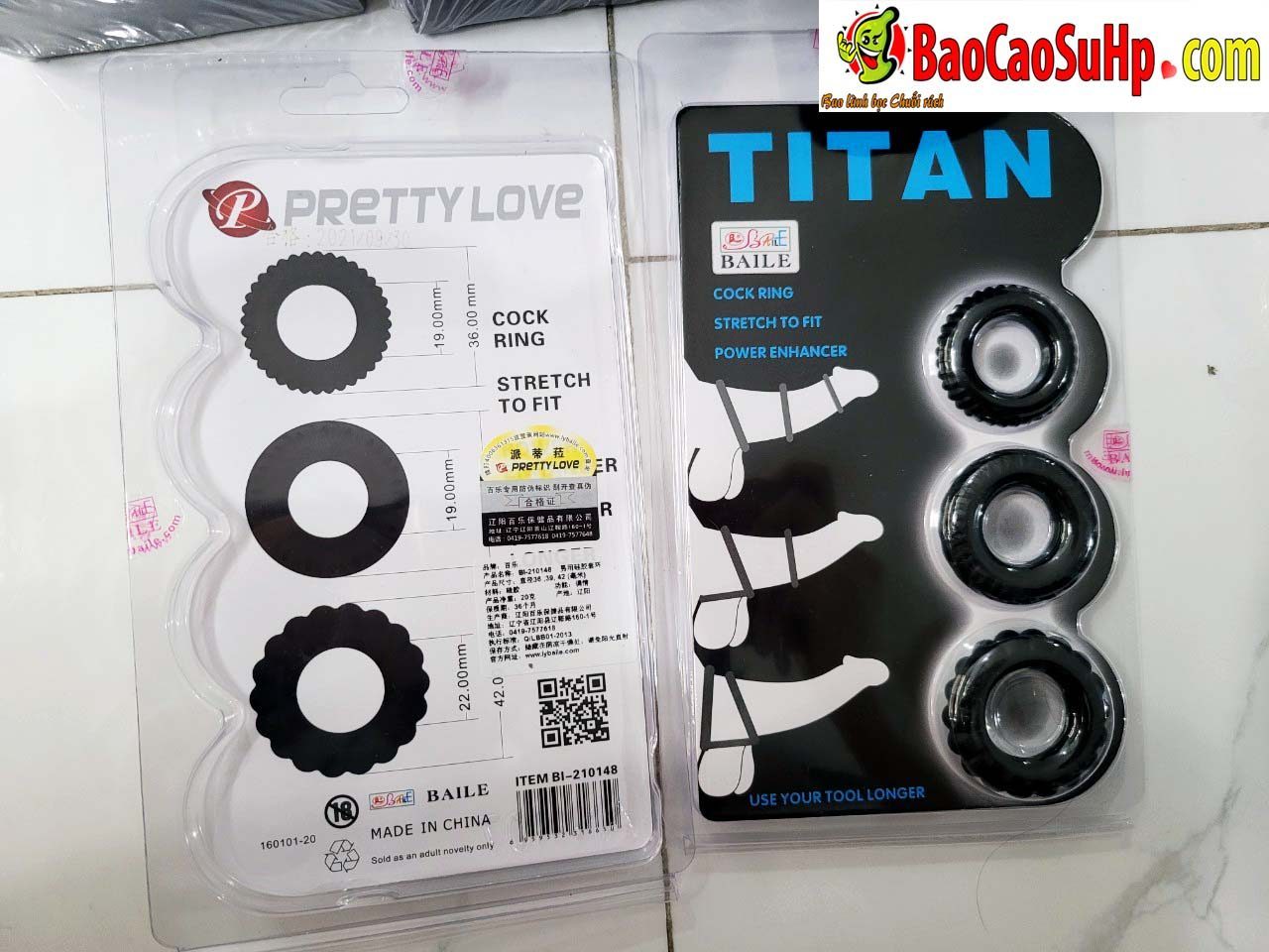 Bộ 3 Vòng Đeo Dương Vật Baile Rock Claymore Chống Xuất Tinh