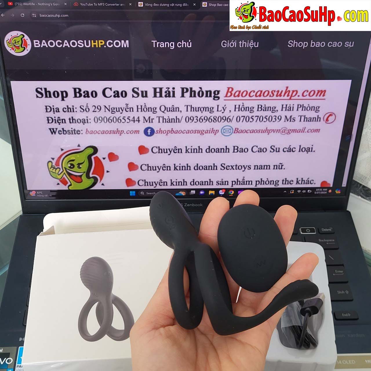 Mua Vòng đeo dương vật rung điều khiển từ xa HGOD Elowen massage nam và nữ giá tốt