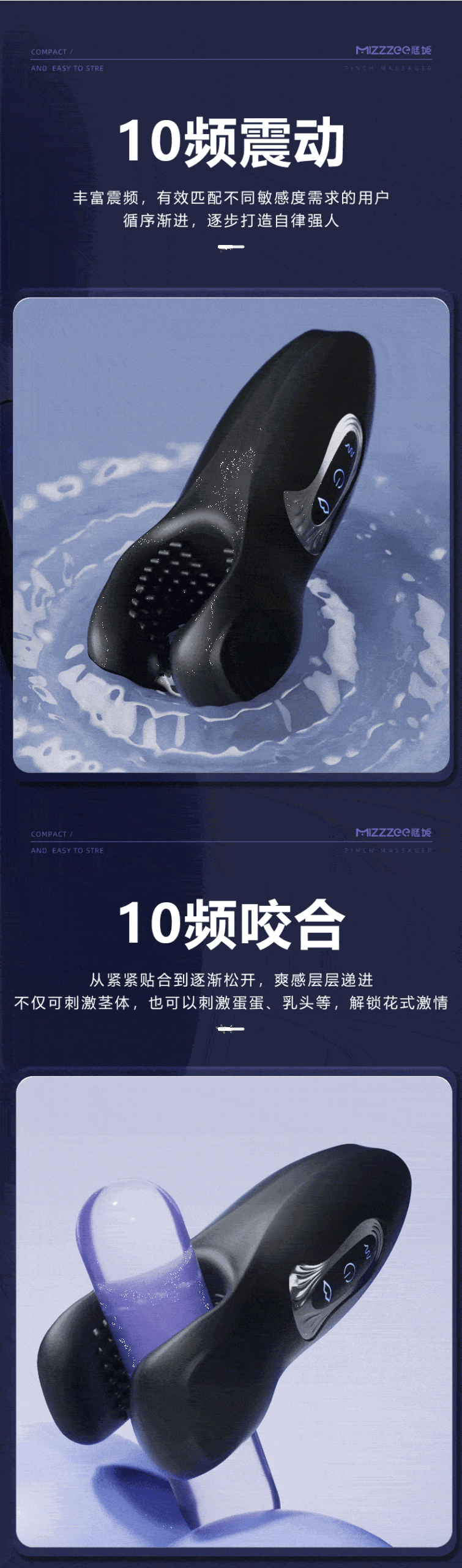  Mua Máy rung hỗ trợ tự sướng kích thích massage dành cho nam giới Mizzzee VISE BLACK tốt nhất