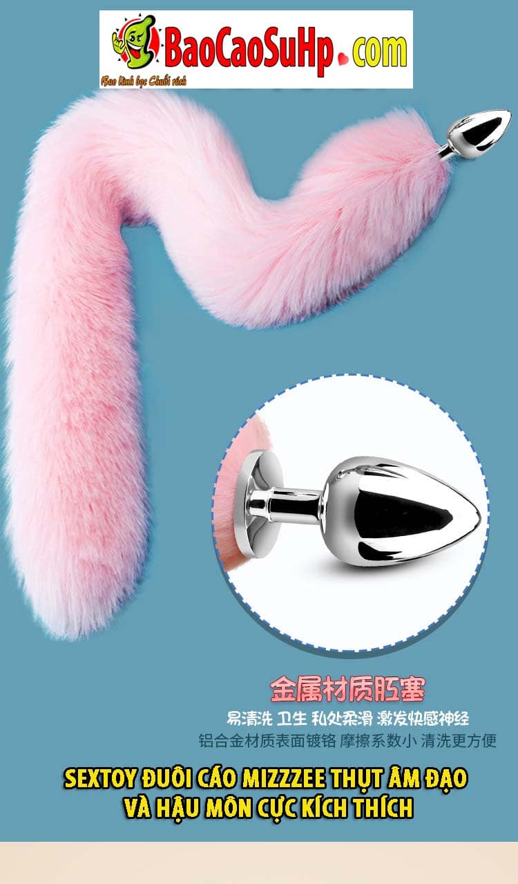 Đuôi cáo Sextoy Mizzzee thụt âm đạo hậu môn cực phê