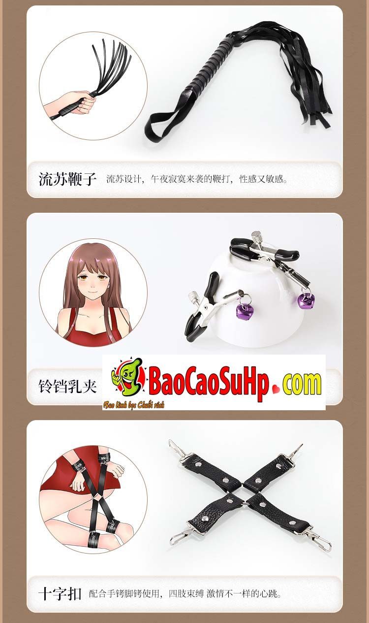 Bộ đồ chơi BDSM cao cấp 15 món Black Premium giá tốt