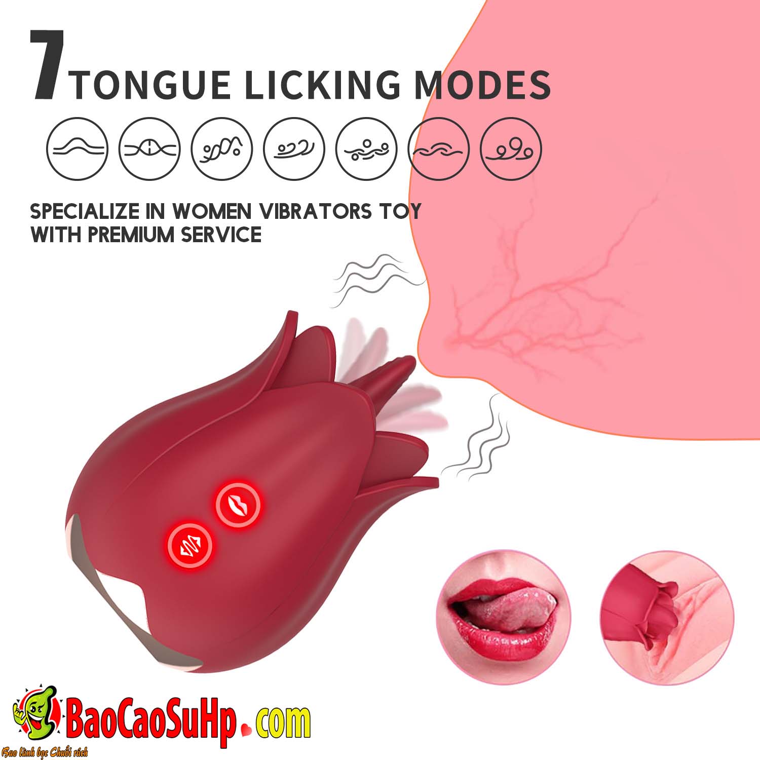  Sỉ Lưỡi liếm Hoa hồng Mengma HGOD đỏ massage Nữ giá rẻ