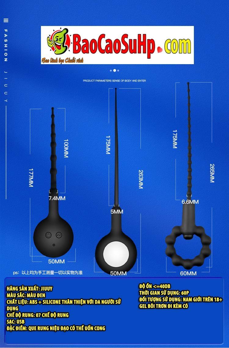 Que thụt niệu đạo rung Black Panda gấu ngựa đa nấc kích thích