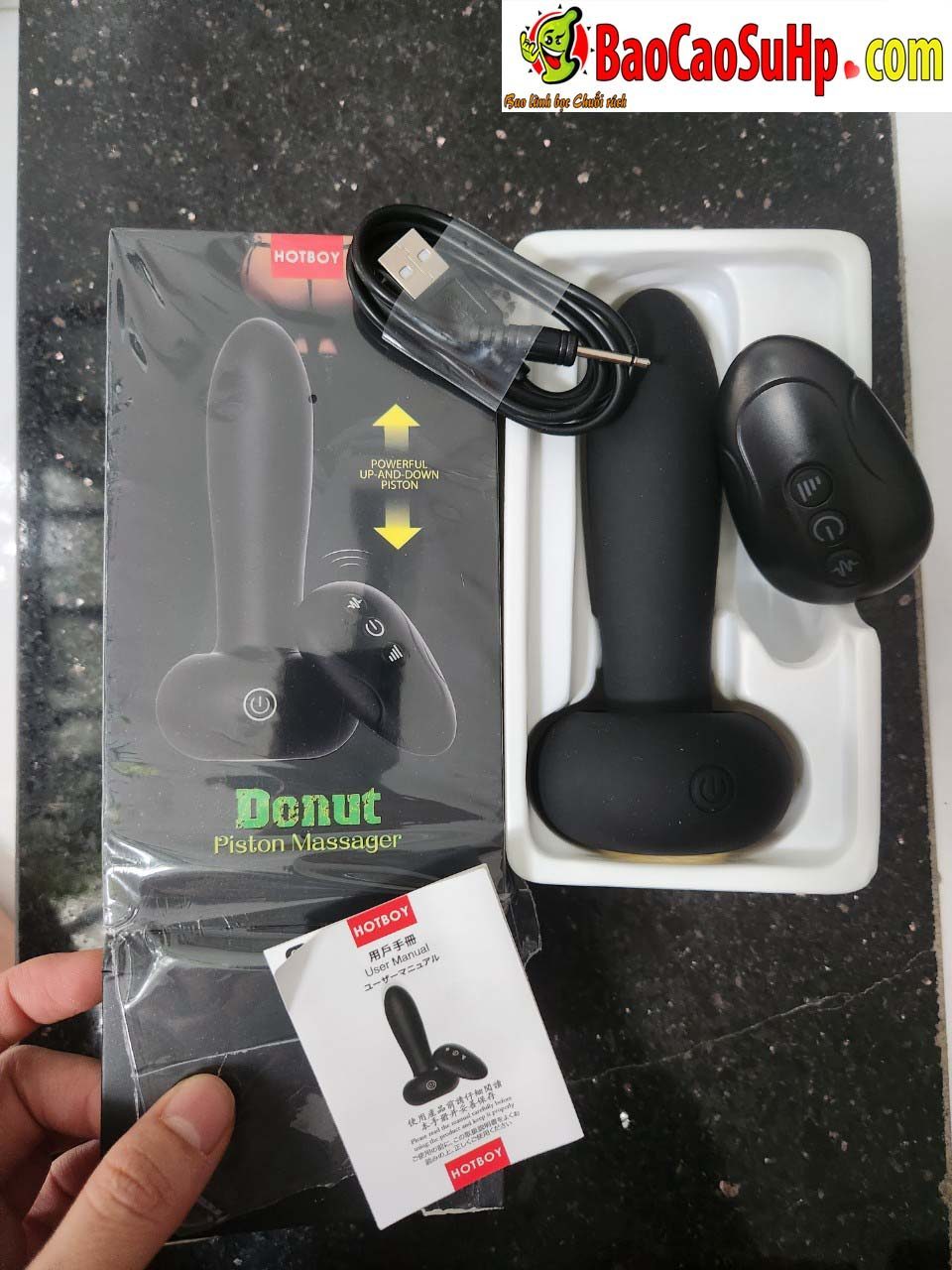 Thụt hậu môn Black Donut cho nam kích thích cực khoái