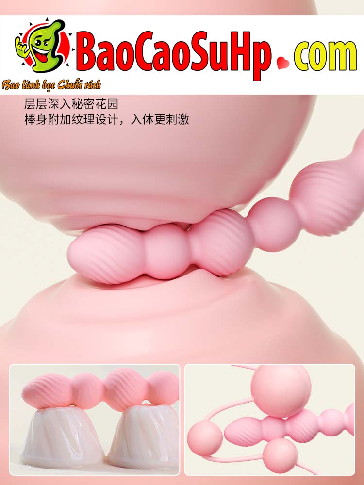 Thụt hậu môn rung 2in1 Desire beads mềm mại mạnh mẽ