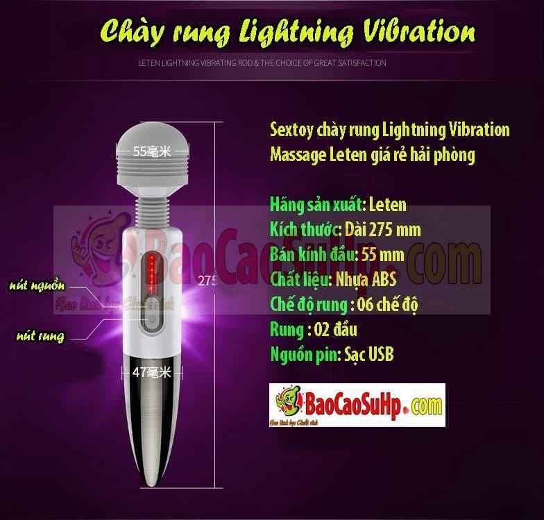 Chày Rung Leten Massage Phát Nhiệt Mạnh Mẽ Kích Thích Tối Đa