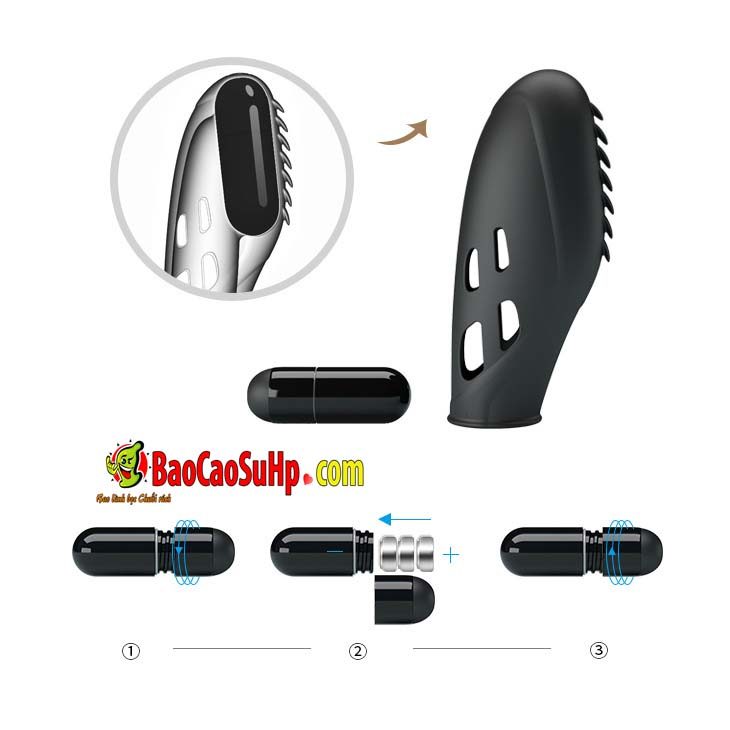 Ngón tay rung Prettylove Gilo nhỏ gọn silicon cao cấp rung mạnh