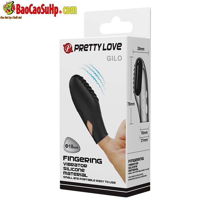 Ngón tay rung Prettylove Gilo nhỏ gọn silicon cao cấp rung mạnh