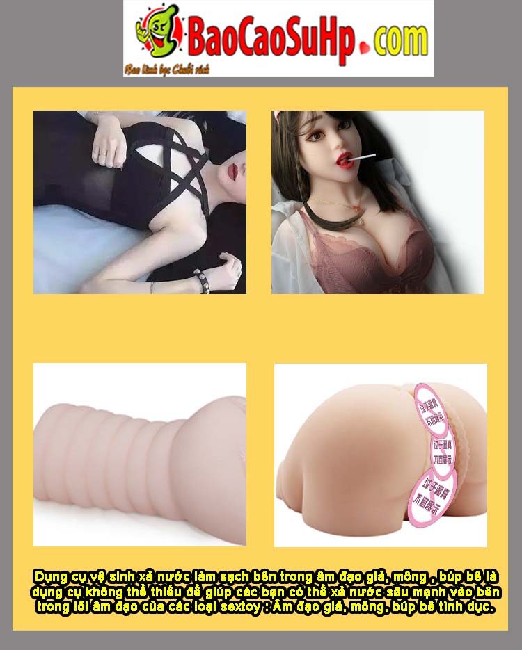 dung cu ve sinh xit nuoc sextoy 9 - Dụng cụ vệ sinh xả nước làm sạch bên trong âm đạo giả, mông , búp bê
