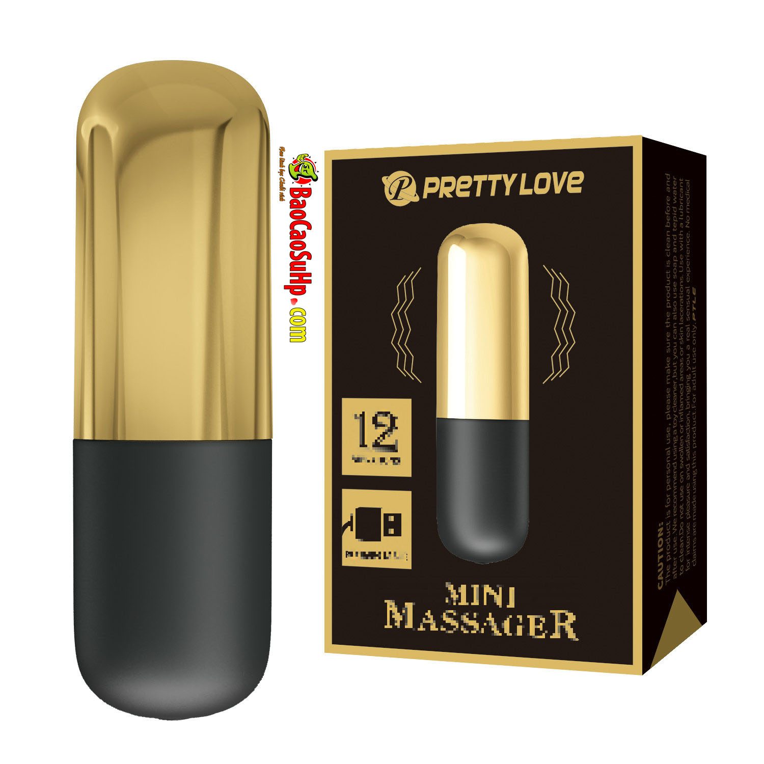 Cung cấp Trứng rung USB viên đạn nhỏ mạ vàng Prettylove BI-014501J ZOZ Gold hàng mới về