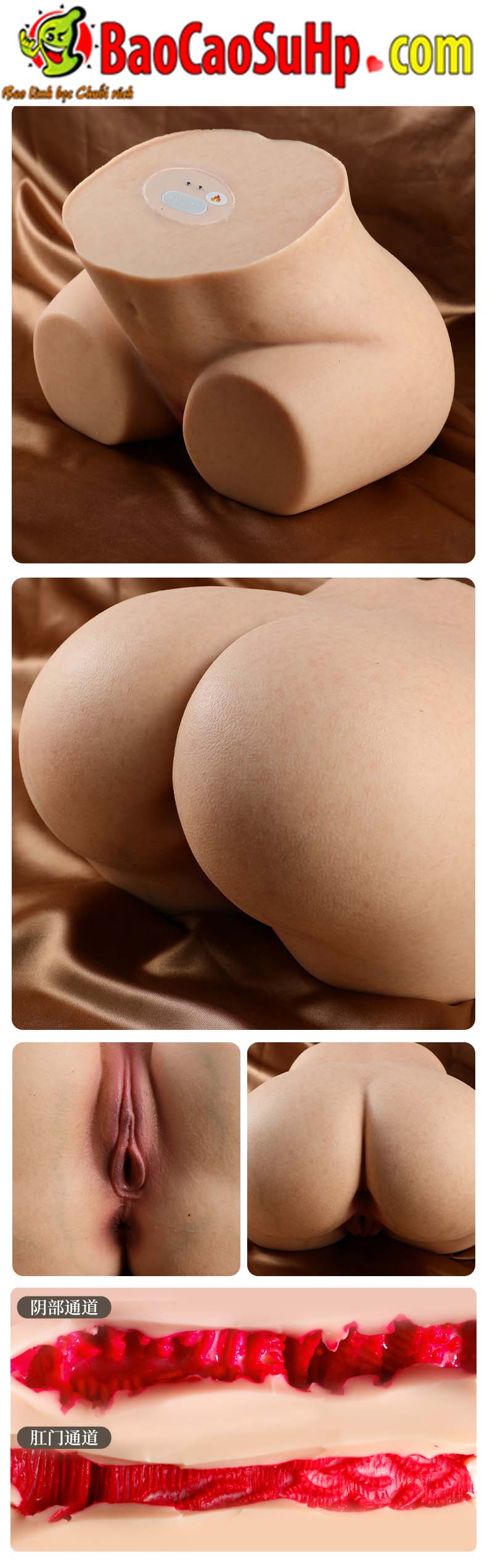 chi tiet mong - Mông giả nguyên khối Silicone Dora Heritage Lift Rung hút phát nhiệt 5.8kg