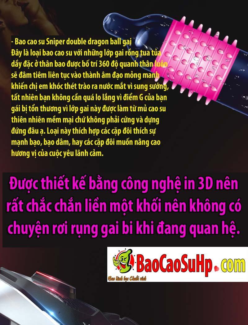 Cặp đôi bao cao su gai Sniper Double Dragon Ball tăng khoái cảm