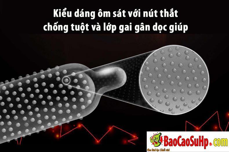 Bao cao su Olo 001 Gold siêu mỏng gân gai kéo dài 2019 chính hãng