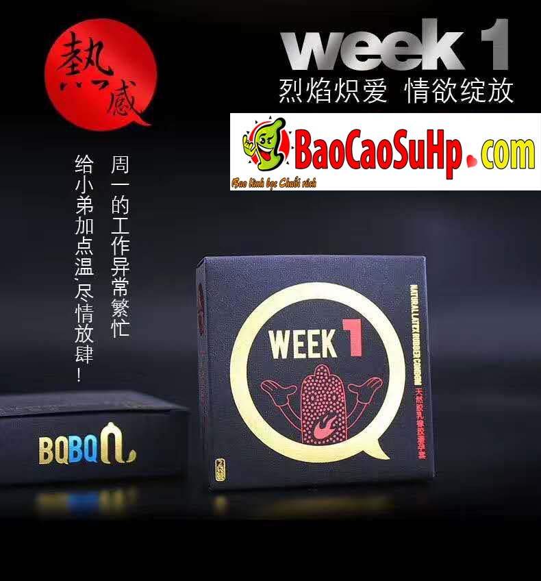 Bộ 8 bao cao su Weeken gân gai siêu mỏng nóng lạnh kích thích