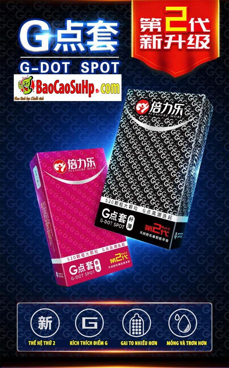 Bao cao su Bili G Point siêu mỏng thơm nhẹ cảm giác cực đỉnh Bao cao su Bili G Point siêu mỏng thơm nhẹ cảm giác cực đỉnh