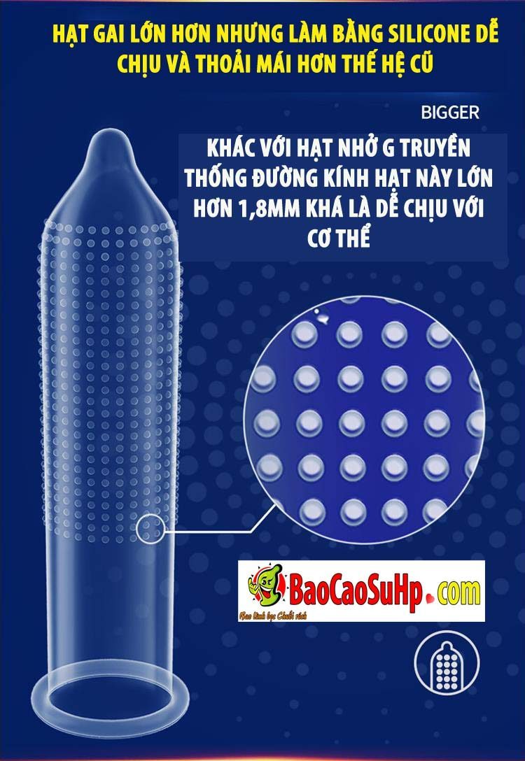 Bao cao su Bili G Point siêu mỏng thơm nhẹ cảm giác cực đỉnh Bao cao su Bili G Point siêu mỏng thơm nhẹ cảm giác cực đỉnh