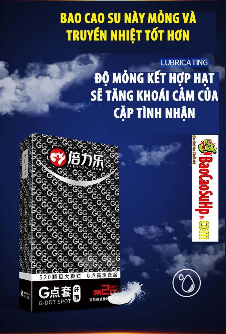 Bao cao su Bili G Point siêu mỏng thơm nhẹ cảm giác cực đỉnh Bao cao su Bili G Point siêu mỏng thơm nhẹ cảm giác cực đỉnh
