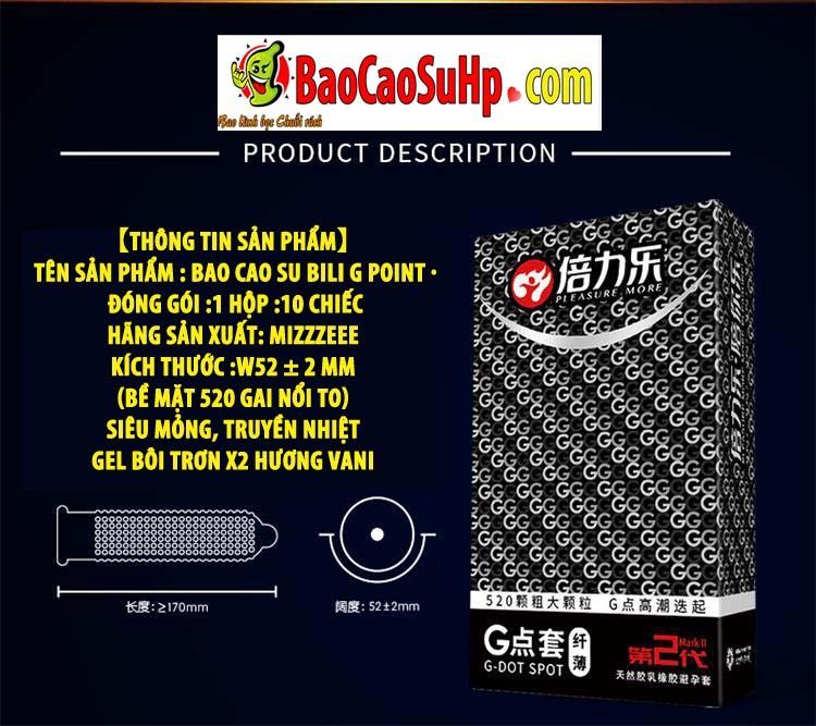 Bao cao su Bili G Point siêu mỏng thơm nhẹ cảm giác cực đỉnh Bao cao su Bili G Point siêu mỏng thơm nhẹ cảm giác cực đỉnh