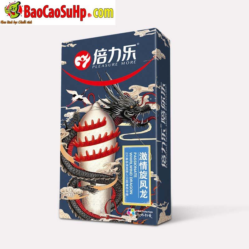 Bao Cao Su Gai Xoắn Passinote Whirl Wind Dragon Kích Thích Mạnh