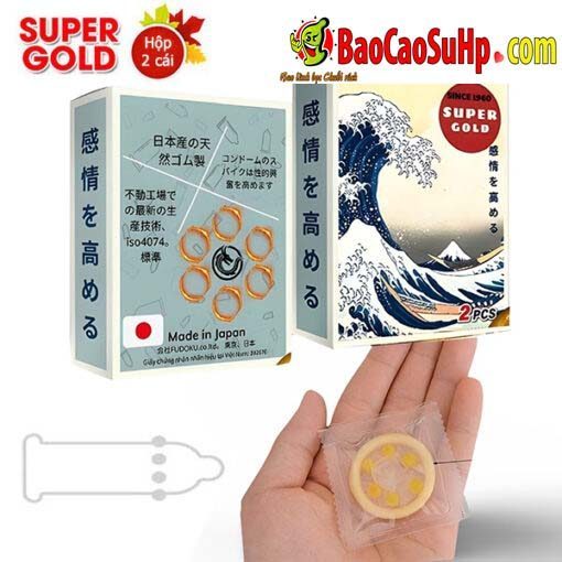 Bao cao su Maxman Super Gold hương dâu 7 bi không rụng kích thích