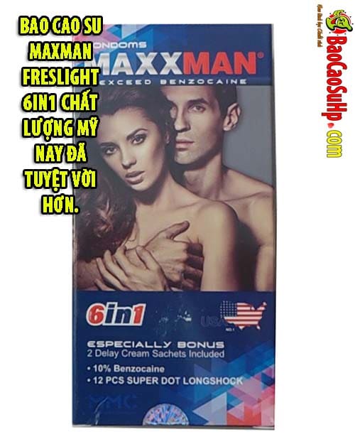  Nhập sỉ Bao cao su Maxman Freslight 6in1 chất lượng Mỹ nay đã tuyệt vời hơn. chính hãng