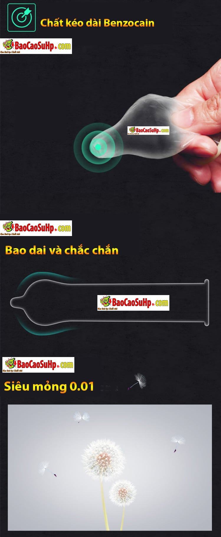  Đánh giá Bao cao su OLO 0.01 GramBlue Siêu mỏng chống xuất tinh sớm nhập khẩu