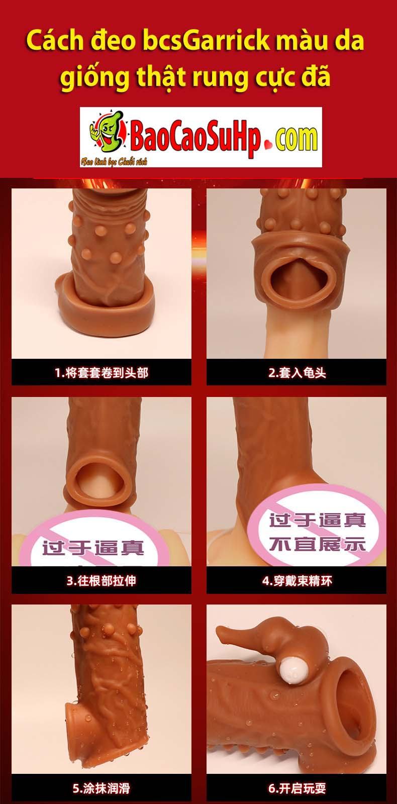 Bao cao su Donden Garrick giả da rung mạnh, tăng khoái cảm