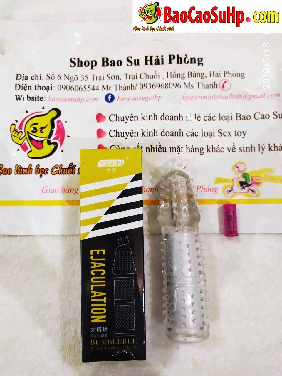 Bao cao su Donden sừng bò rung đầu siêu phê tăng hưng phấn