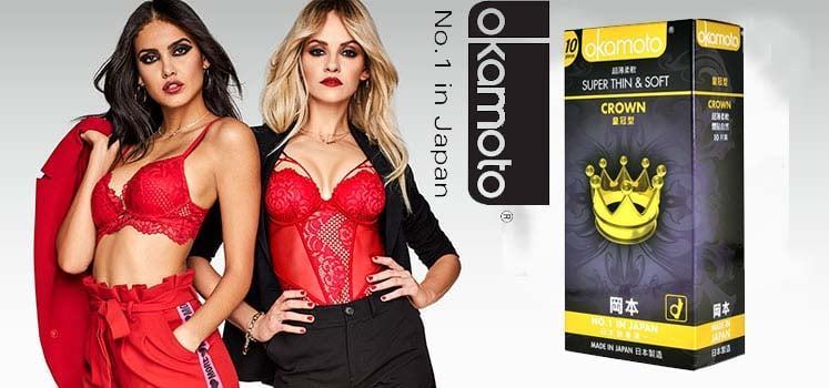 Bao cao su Okamoto Crown mỏng mềm thoải mái an toàn chọn lựa