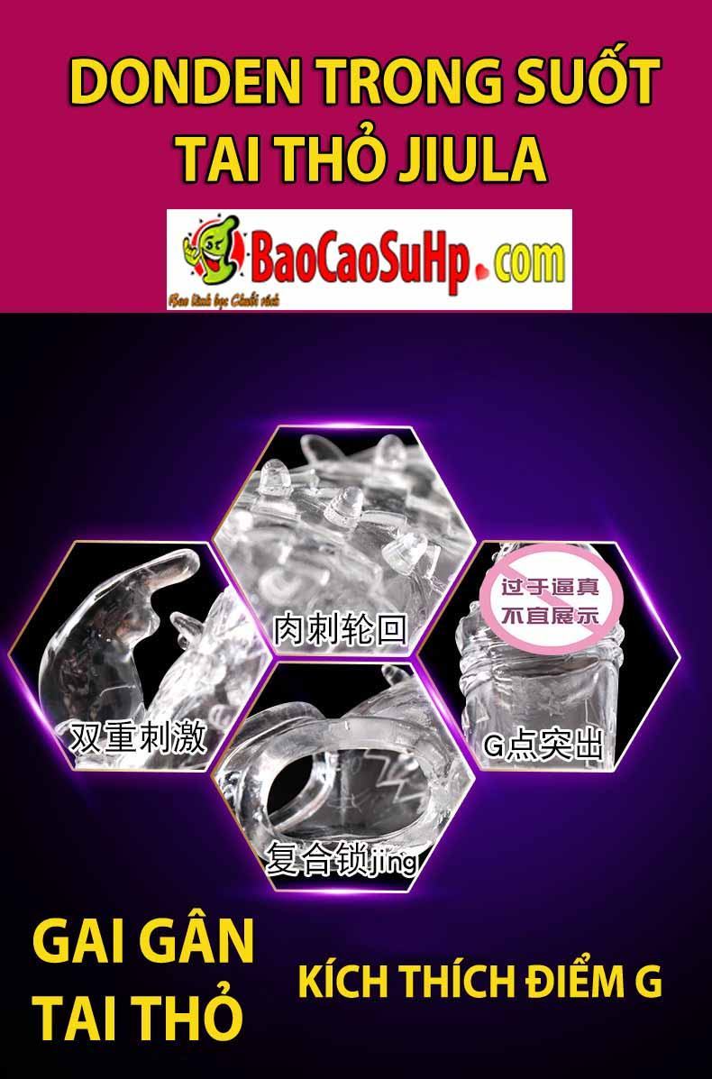 Bao Cao Su Donden Gai Gân Jiula Kích Thích Tại Thỏ Siêu Mỏng