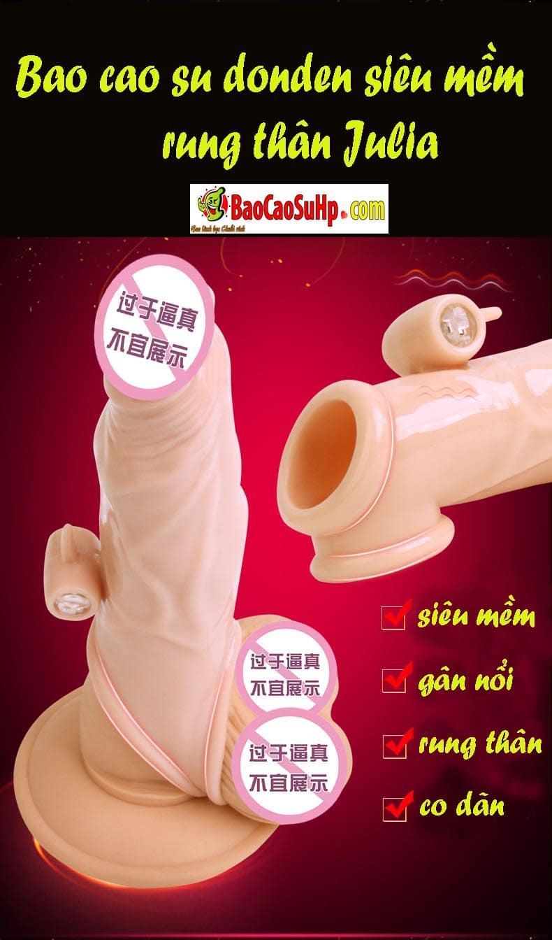 Bao cao su donden siêu mềm rung Julia tăng khoái cảm tuyệt vời
