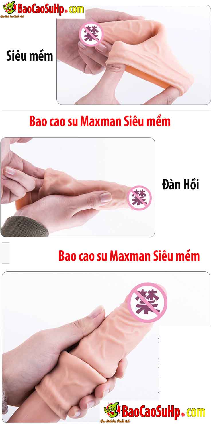 Bao cao su Donden Maxman siêu mỏng mềm mại, tăng khoái cảm