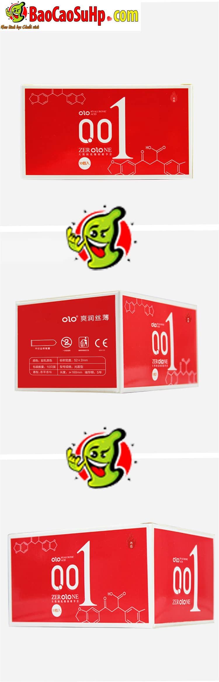 Bao Cao Su OLO 001 Warm Red Siêu Mỏng Ấm Nóng Kích Thích Cực Mạnh