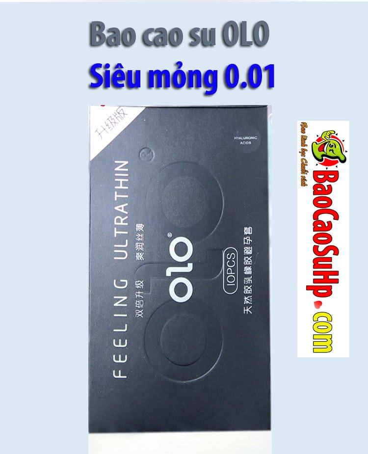 Bao cao su mỏng siêu mượt Olo 0.01 cao cấp, an toàn tuyệt đối