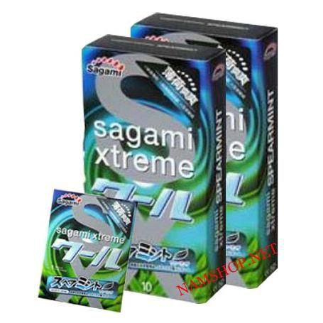 Bao cao su Sagami Xtreme SpearMint hương bạc hà mát lạnh kéo dài lâu Bao cao su Sagami Xtreme SpearMint hương bạc hà mát lạnh kéo dài lâu