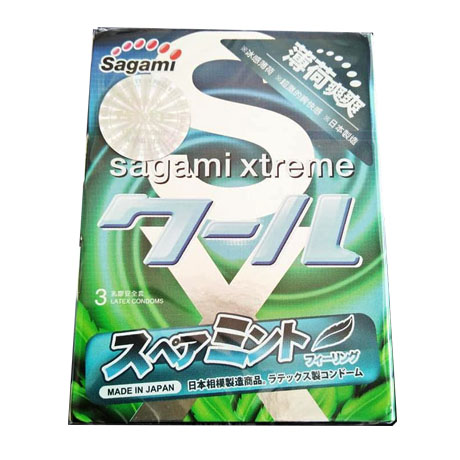 Bao cao su Sagami Spearmint Nhật Bản hương bạc hà mát lạnh an toàn