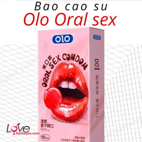 Bao cao su Olo siêu mỏng 0.01 hương dâu kích thích Oral Sex