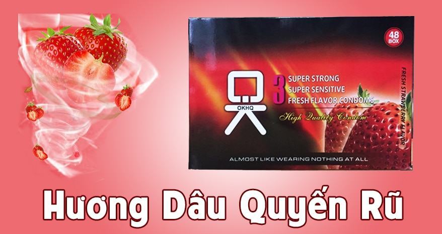 Bao Cao Su Ok Hương Dâu Mềm Mại Kích Thích Mua Ngay