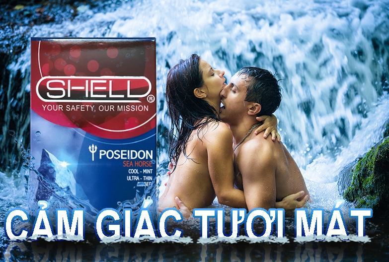 Bao cao su Shell Poseidon Siêu mỏng An toàn Tăng khoái cảm