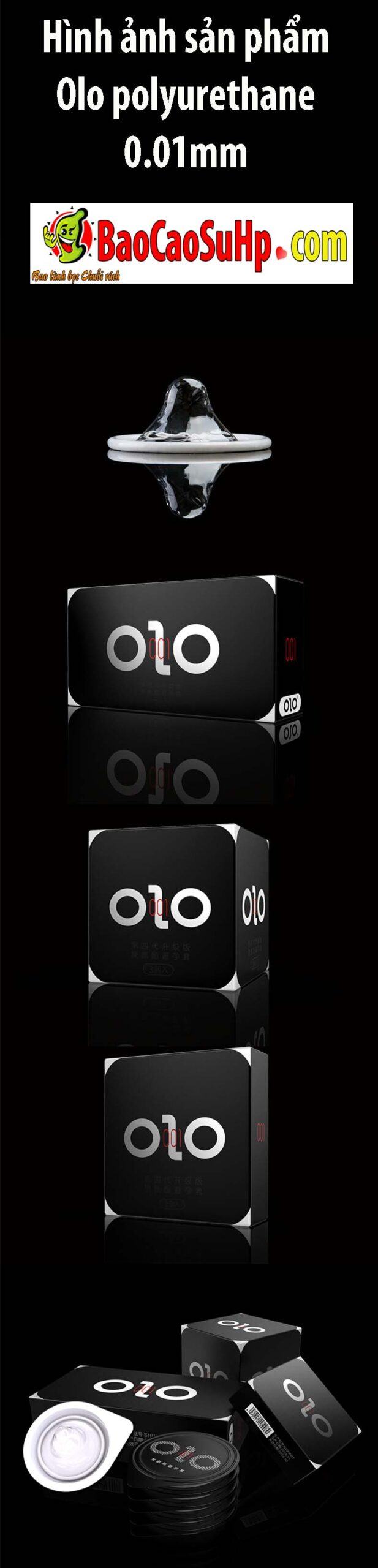 Bao cao su Olo siêu mỏng chất liệu polyurethane an toàn