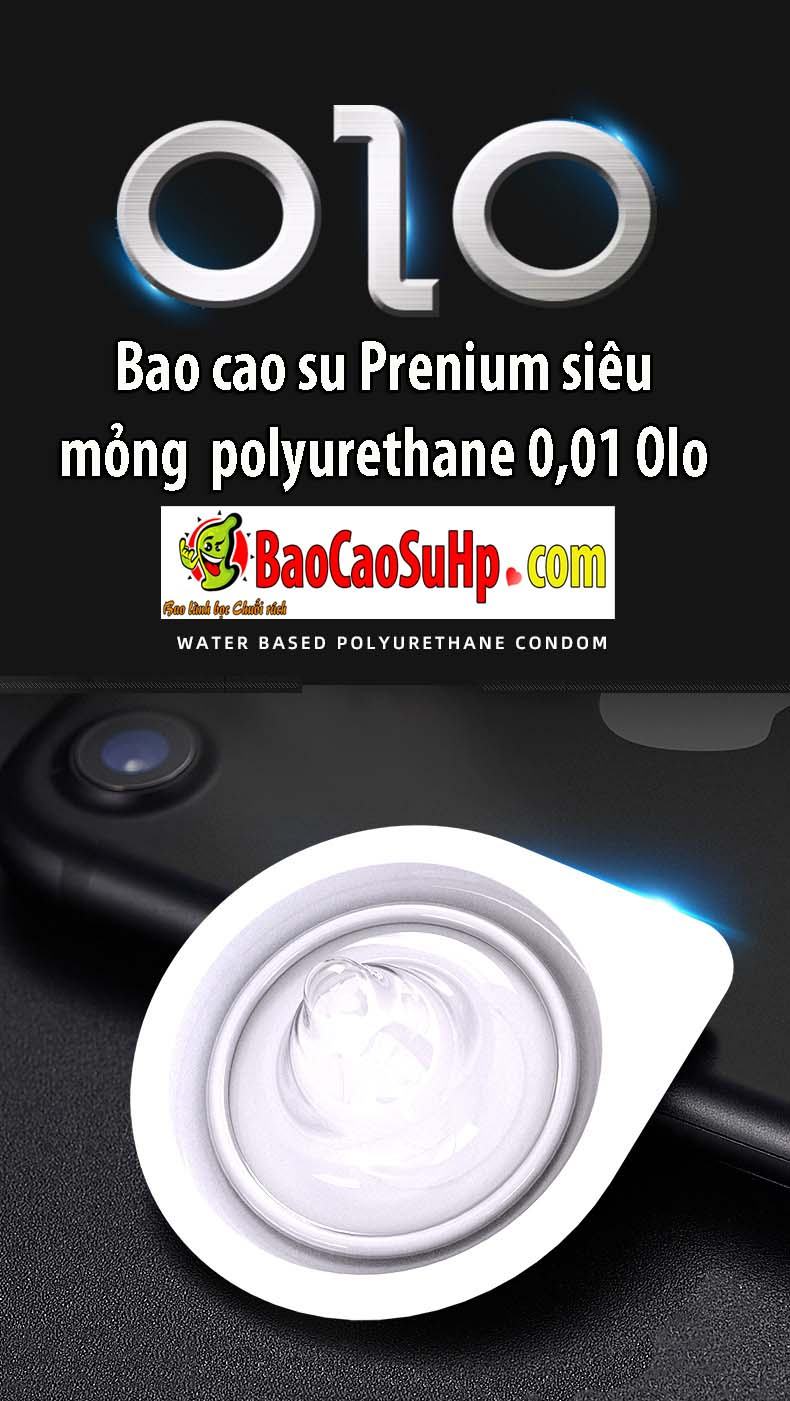 Bao cao su Olo siêu mỏng chất liệu polyurethane an toàn