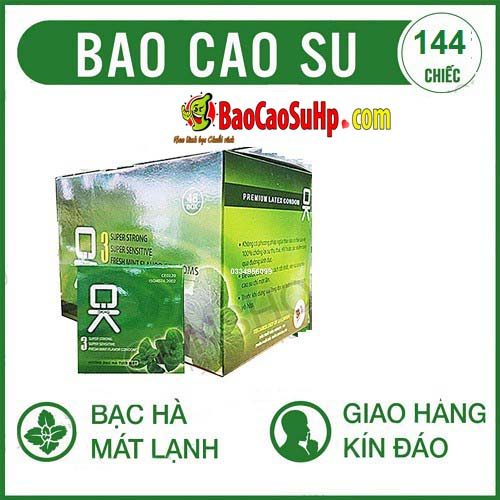  Phân phối Bao cao su Ok Rocmen hương bạc hà 144c dành cho gia đình. tốt nhất