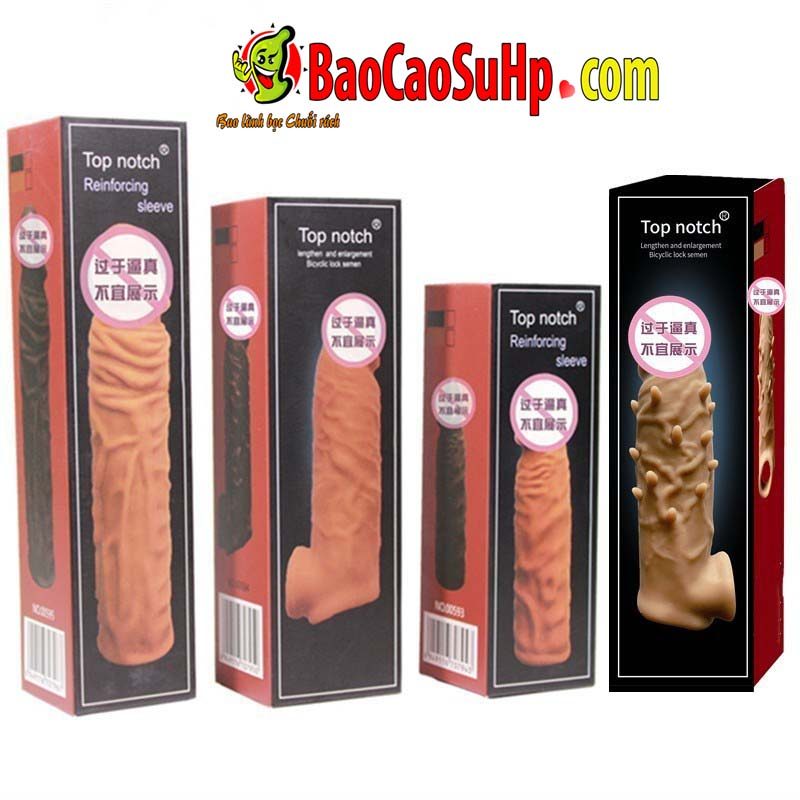  Đánh giá Bao cao su donden gai và gân có quai đeo Top notch tăng kích thước cậu bé nhập khẩu