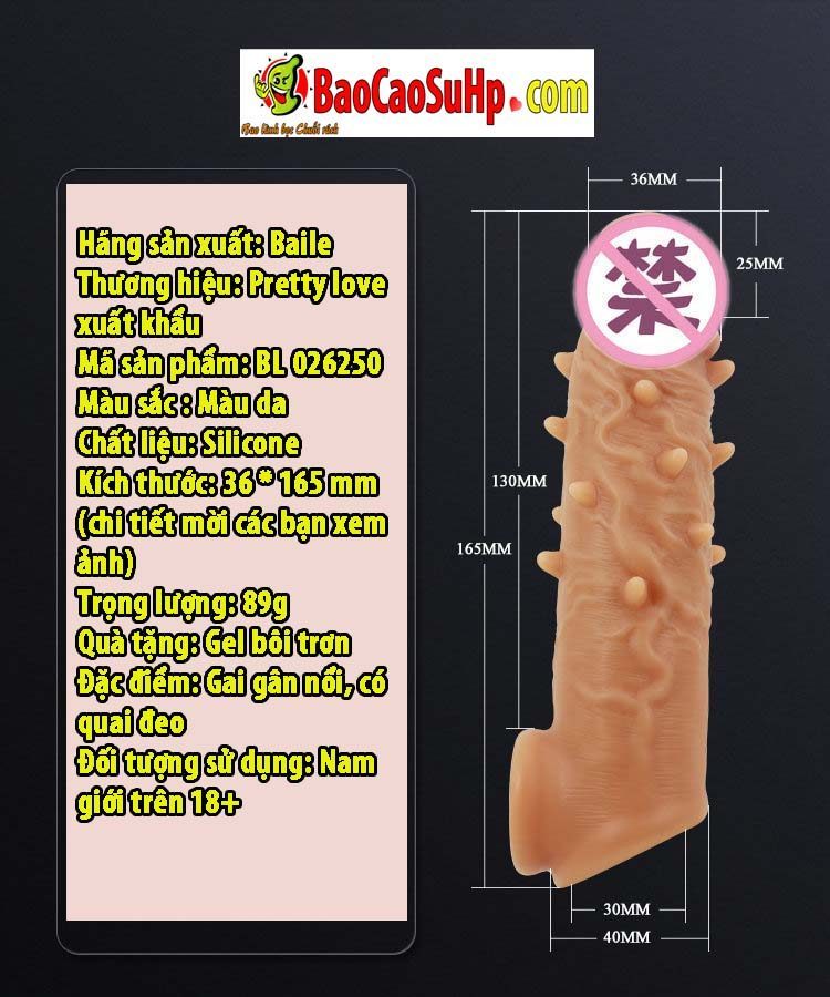 Bao Cao Su Donden Gai Gân Màu Da Bền Bỉ Kích Thích Prettylove