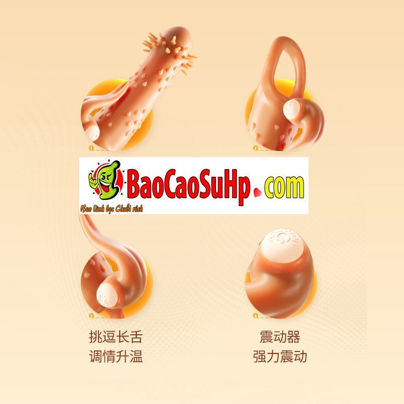Bao cao su Pikilin đầu râu nhím gai nổi lưỡi liếm kích thích mạnh