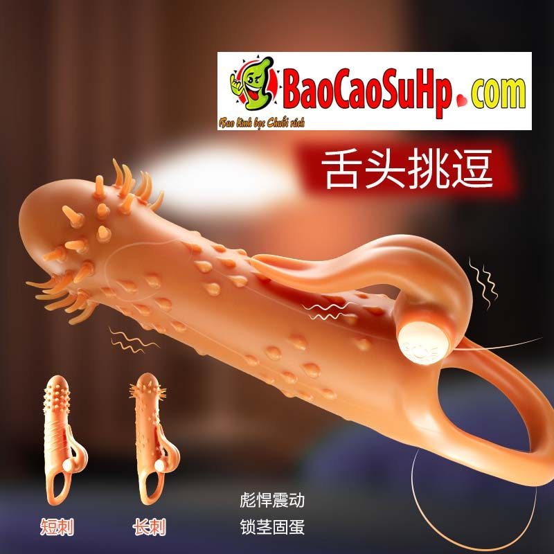 Bao cao su Pikilin đầu râu nhím gai nổi lưỡi liếm kích thích mạnh