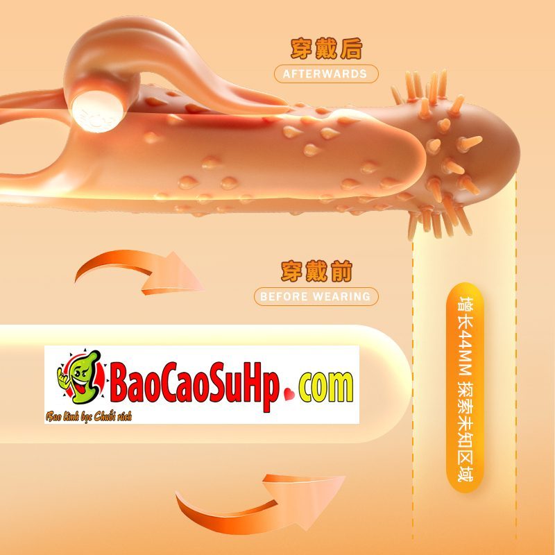 Bao cao su Pikilin đầu râu nhím gai nổi lưỡi liếm kích thích mạnh