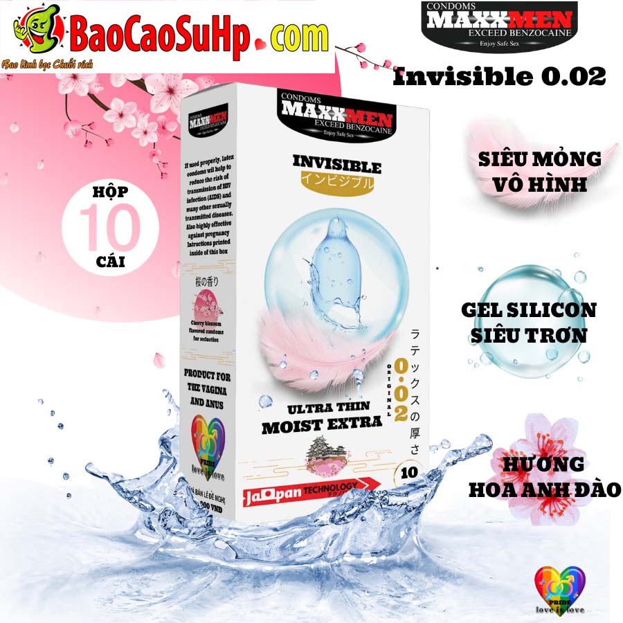 Bao cao su Maxxmen 49mm siêu mỏng 002 công nghệ Nhật Bản